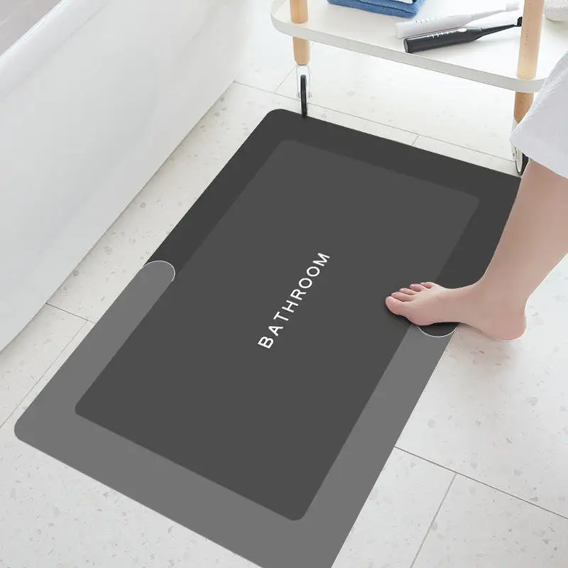 Hot sale Bath Mat Super Absorbent Non slip Diatom Mud Bathroom Rug Quick Drying Bath Custom mat Kitchen Entrance Door Mats