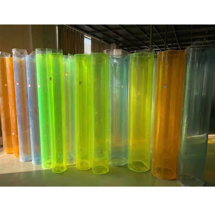 Customized Size Any Color Plastic Tube/Clear Acrylic Transparent green Round Tube/PC Fluorescent green Pipes
