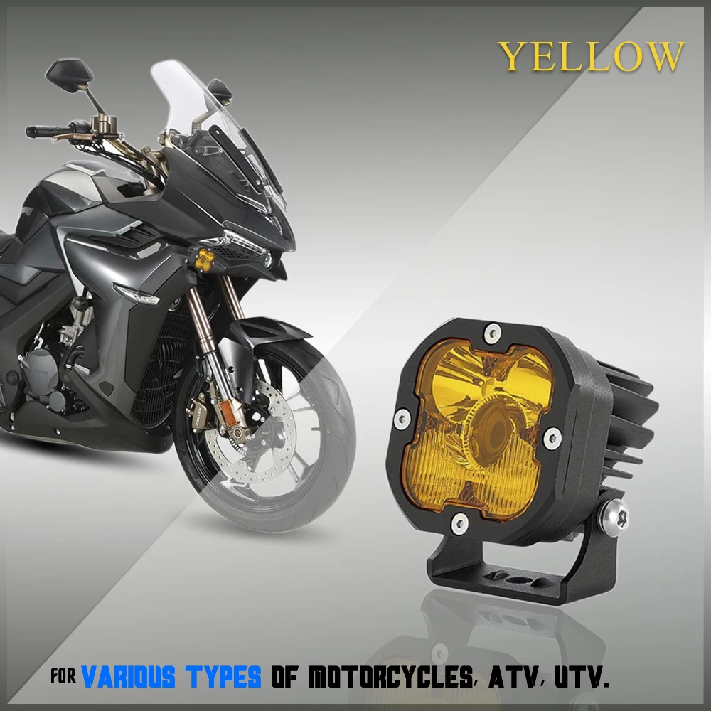 Super Bright 3' Square Work Lamp Universal Fit LED Daytime Running Light DRL Driving Light For Jeep