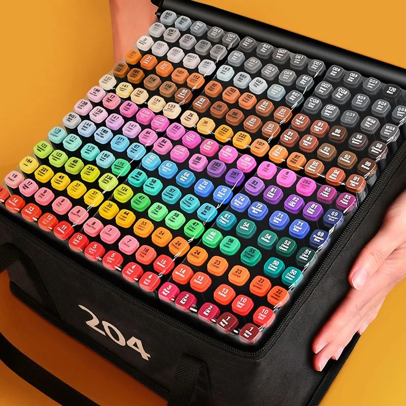 Quick Dry Custom Logo Graffiti Marker 100 Colors Artist Alcohol Markers Dual Tip Graphic Fabric Art Marker For Designers Artists