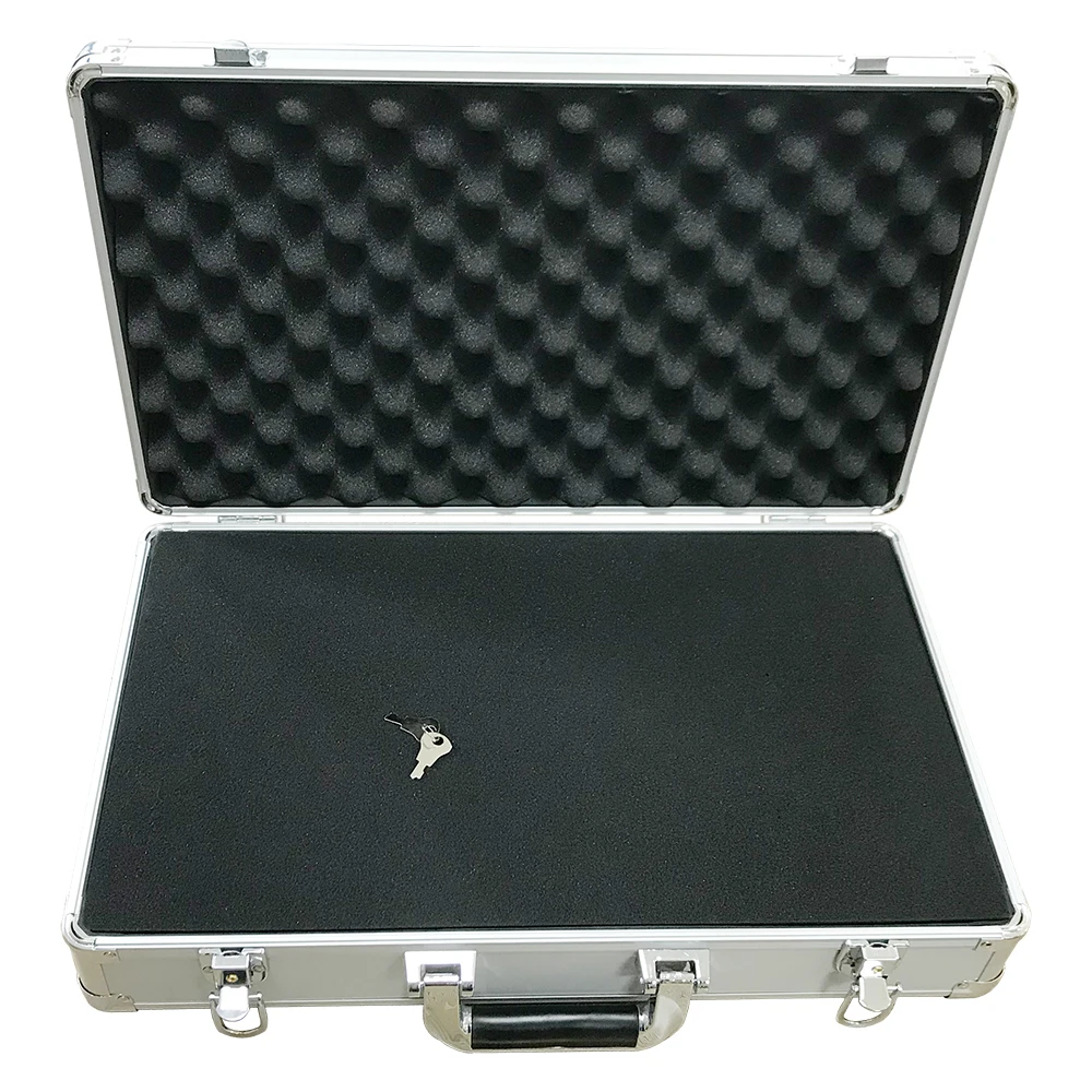Custom Size Easy Carrying Aluminum Double Guitar Flight Case With Foam Padding