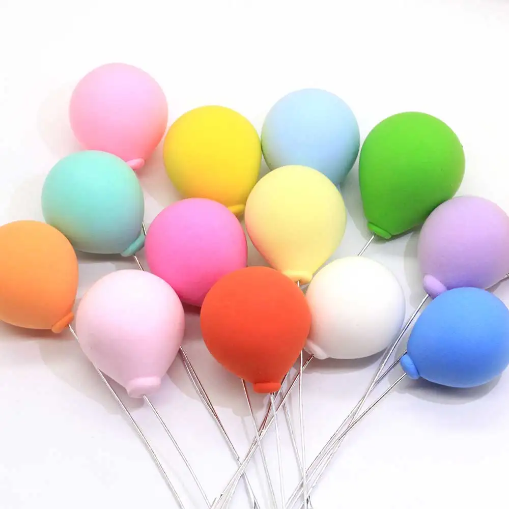 
100pcs Pastel Polymer Clay Balloon Length 13cm Mini Balloon Figurines Home Garden DIY Wedding Decoration Kids Birthday Party 