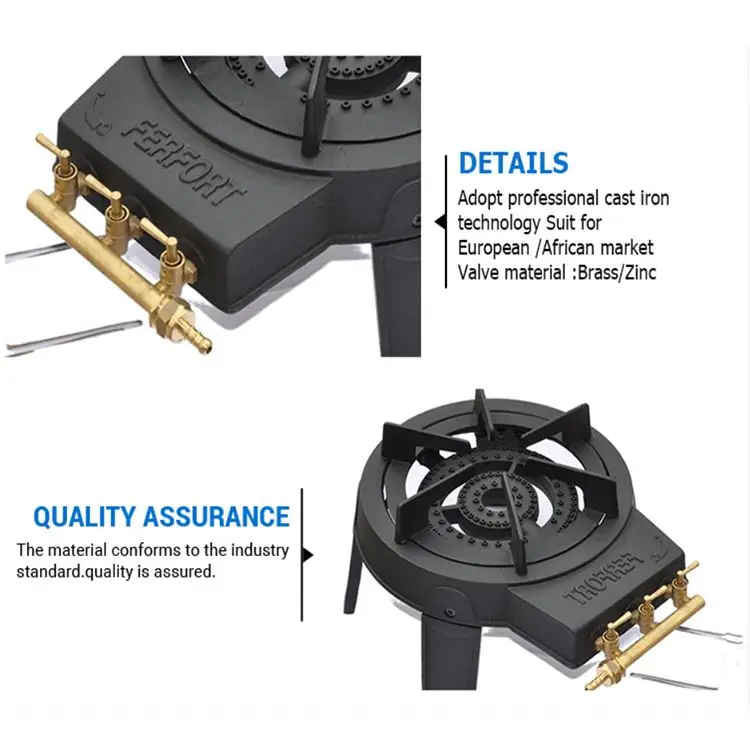 Mature manufacturing process Light-weight certification commercial stove gb15 burner gas cast iron stove for home cooking