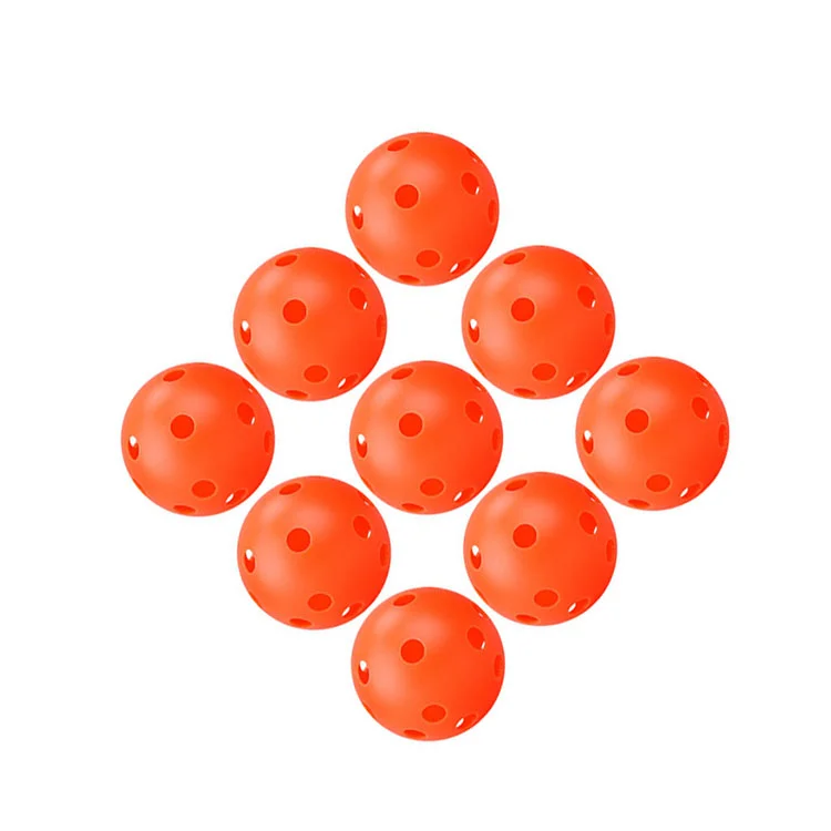 High Quality Custom Yellow Plastic Golf Balls With Hole Pickleball Practice Golf Balls