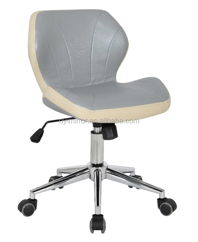 Armless stackable office visitor chair training staff modern conference room guest leather swivel chairs