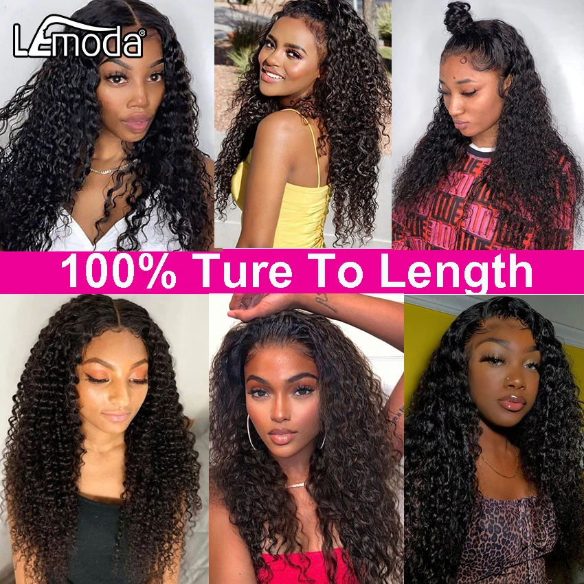 Lemoda 9-14A Grade Raw India Cuticle Aligned Virgin Mink Brazilian Remy Hair Weave Water Wave Human Hair Bundles With Closure