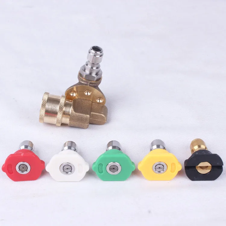 Car Washer Quick Connect Nozzle with Rotating Copper Female Curved Nozzle Rod