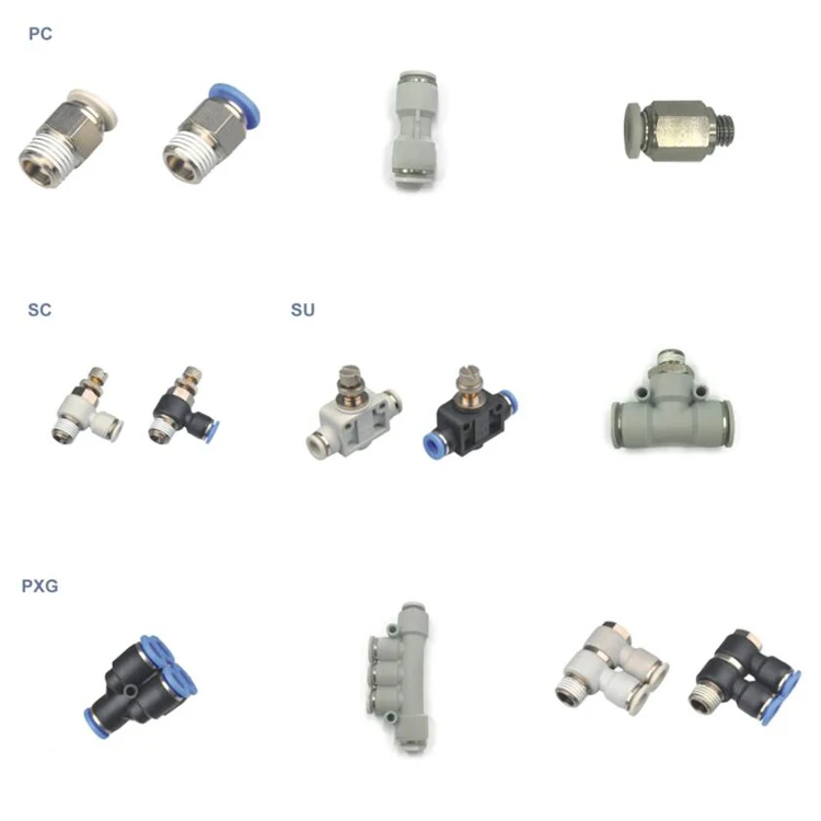 All sizes pneumatic fittings air quick connect pipe fittings pneumatic fitting push