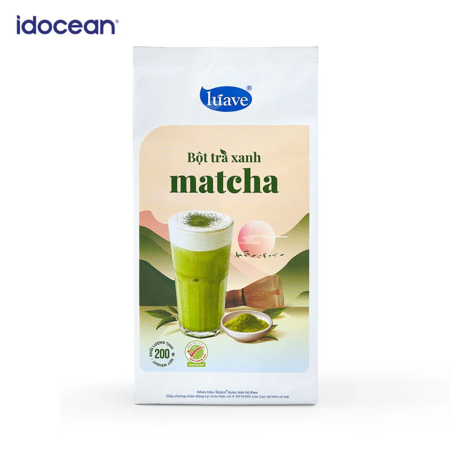Top Selling 100% Pure Matcha Green Tea Powder Organic Food FSMA Certificate Bag Packaging Vietnamese Manufacturer Private Label