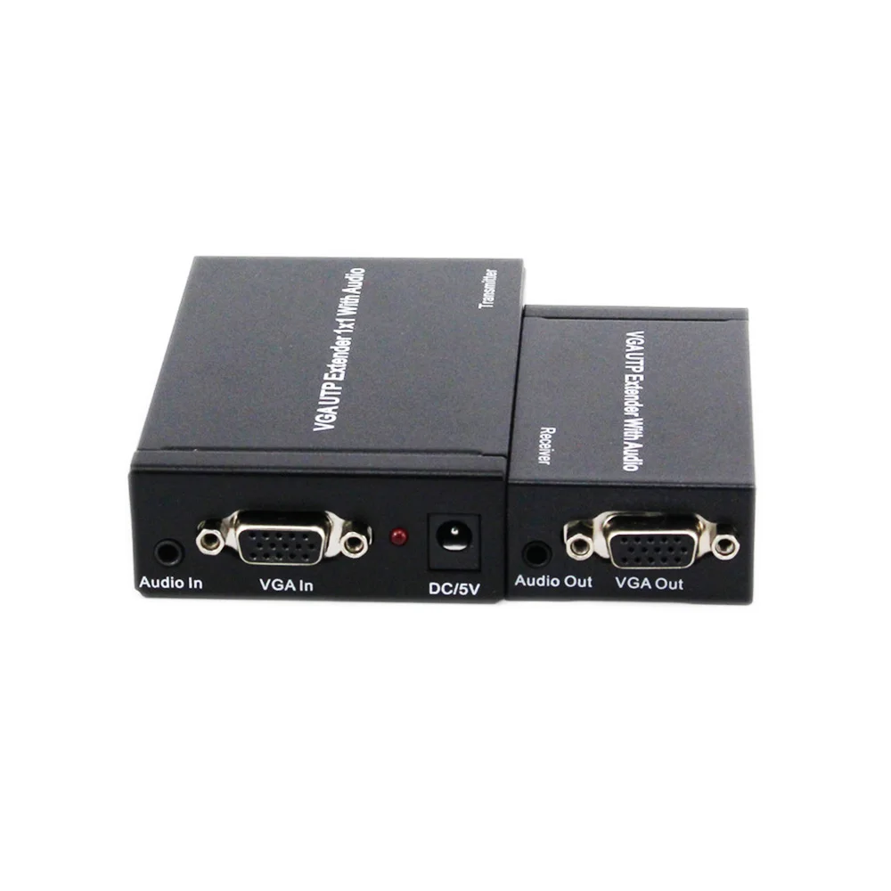 VGA удлинитель 300 м с аудио через UTP LAN Cat 5e/6 VGA усилитель передатчик и приемник 1080P