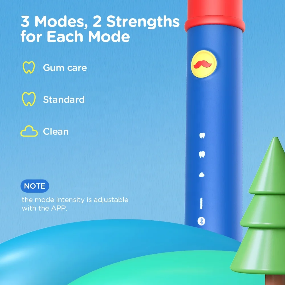 Bitvae BV K7S Smart APP 6+ Ages Kids Sonic Electric Toothbrush with Pressure Sensor