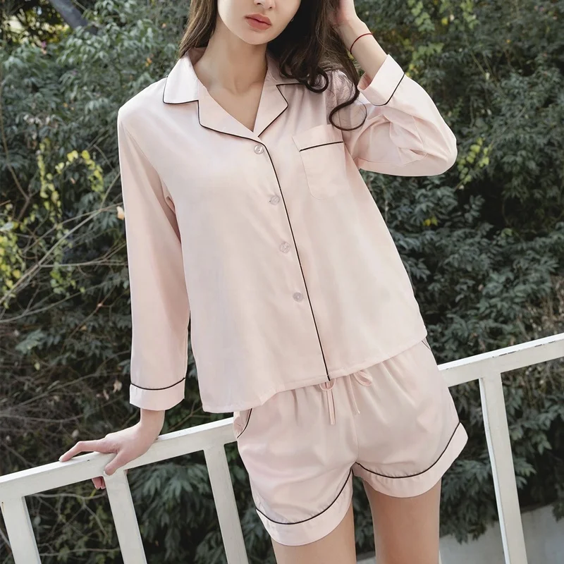 
Pajama set for women satin pajamas many colors MOQ is 10pcs 6042 