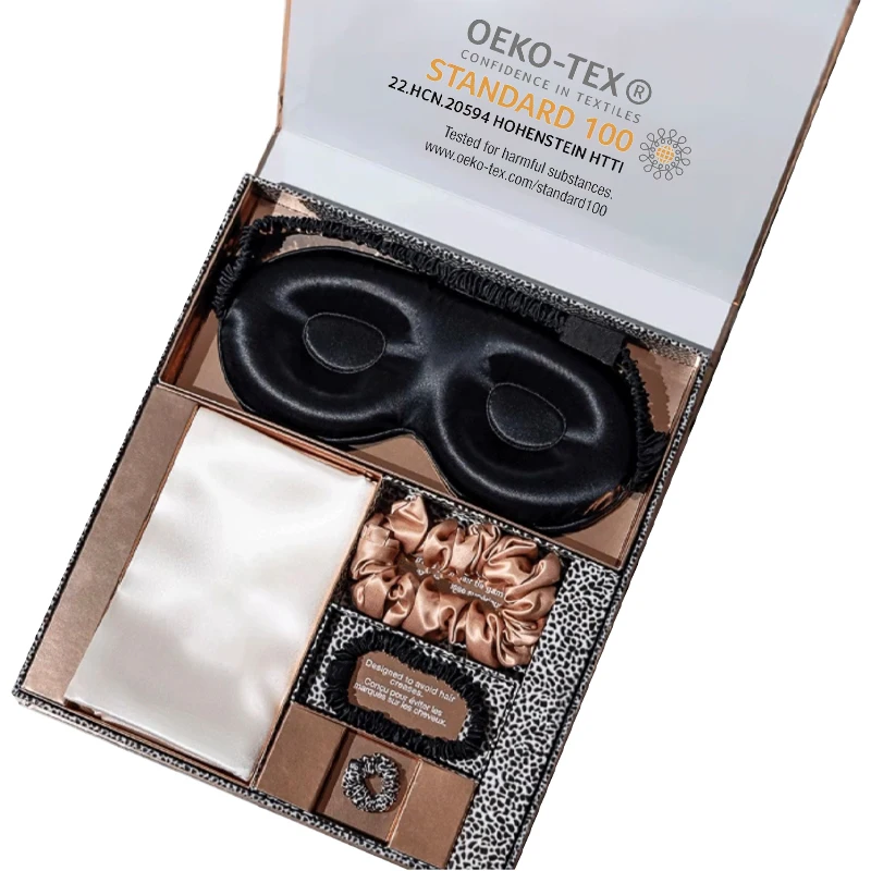 Custom silk pillow cover wholesale mulberry silk  eye Mask design logo Bride and Bridesmaids Party silk pillowcase set