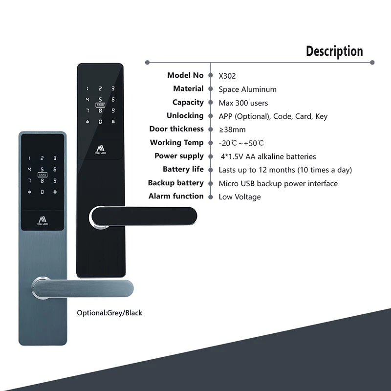 Network code lock OEM acceptable smart hotel management system Airbnb Apartment Hotel door lock