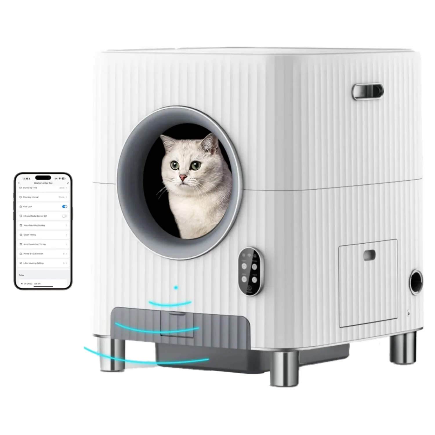 Smart Cat Litter Box With Radar Scanning and Infrared Sensor APP Self-cleaning Automatic Cat Litter Box