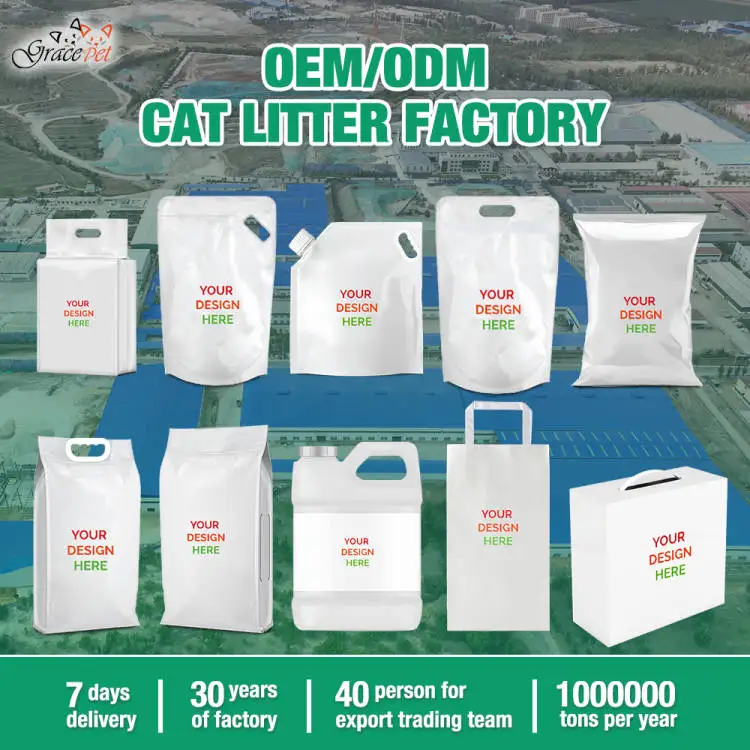 Premium Cat Litter Eco Clump Crash Shape Hard Clumping Bentonite Cat Sand
