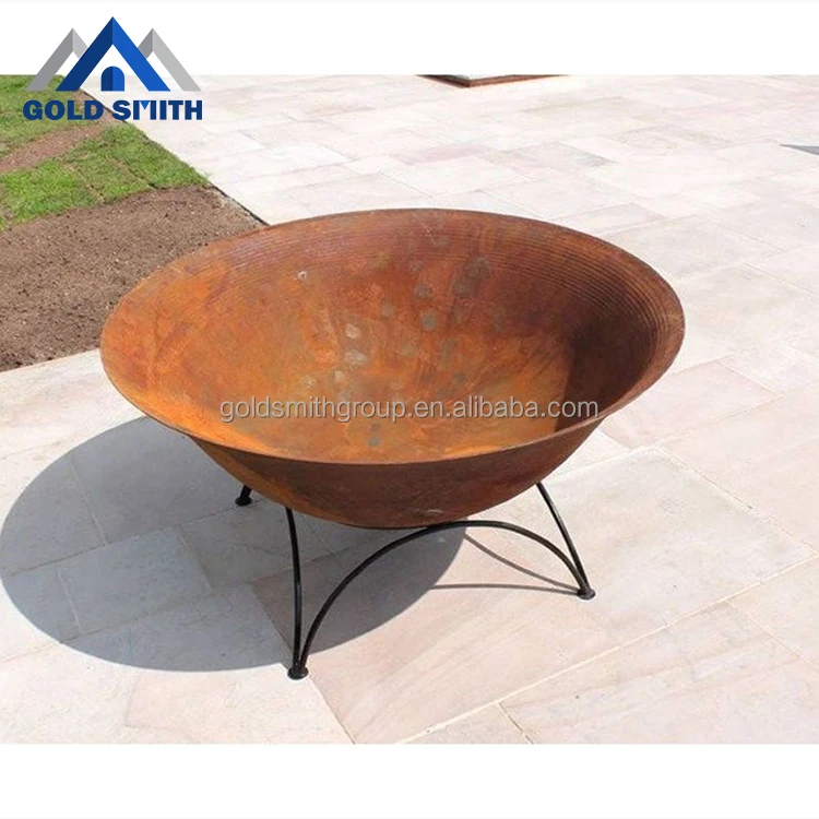 Metal Fire Pit - Burning Resistant Without Deformation - Weathering Steel Fire Pit - Camping Fire Pit