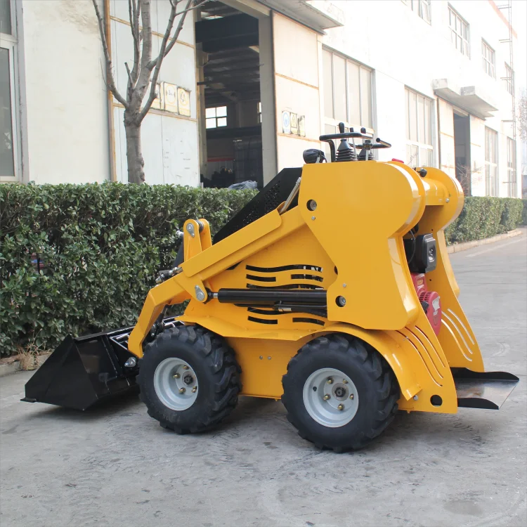 VIFT Factory Price 200kg 300kg Capacity Wheel Type Mini Skid Steer Loader Collocating Buckets Bulldozers Filler Rippers Forks