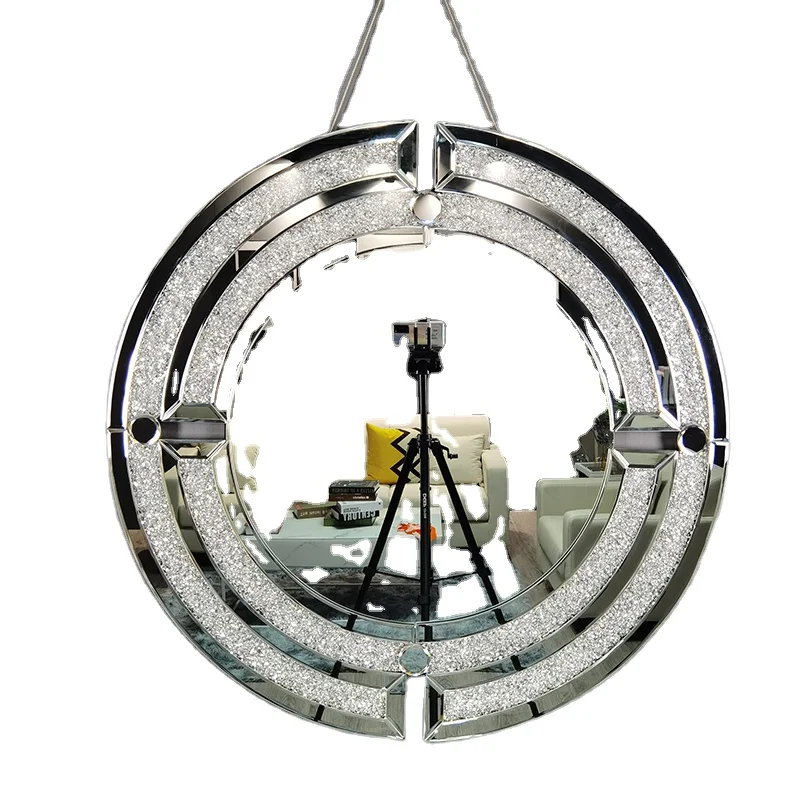 Amazon Best Seller glass wall mirror High Quality Decorative Wall Diamond Mirror