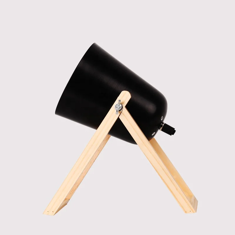 Modern home decorative portable reading book wood desk table lamp