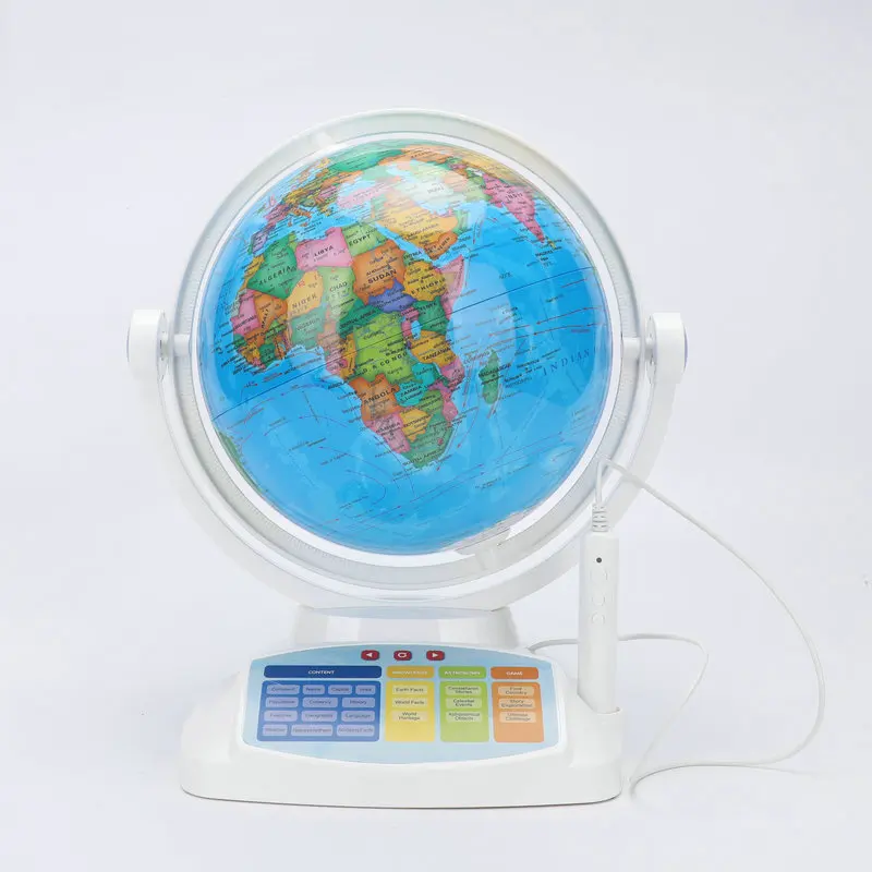 Interactive World Globe For education and Learning Adventure AR globe Works with mobiles and tablet Computer