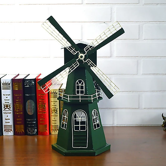 Gift Idea Famous Dutch Netherlands Windmill 3D Metal Brass Miniature Model