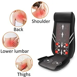 Neck Back Massager with Heat Full Body Massage Chair Pad Adjustable Compression Rolling Electric Shiatsu Massage Cushion
