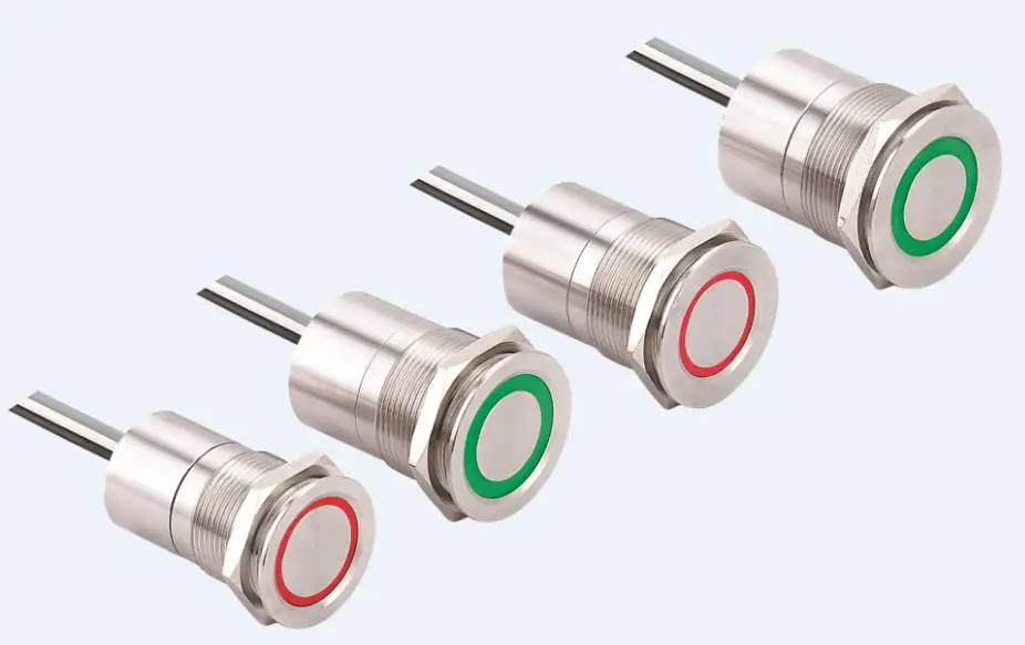 25mm Momentary/Latching concave head ring LED stainless steel waterproof IP68 capacitive touch switch