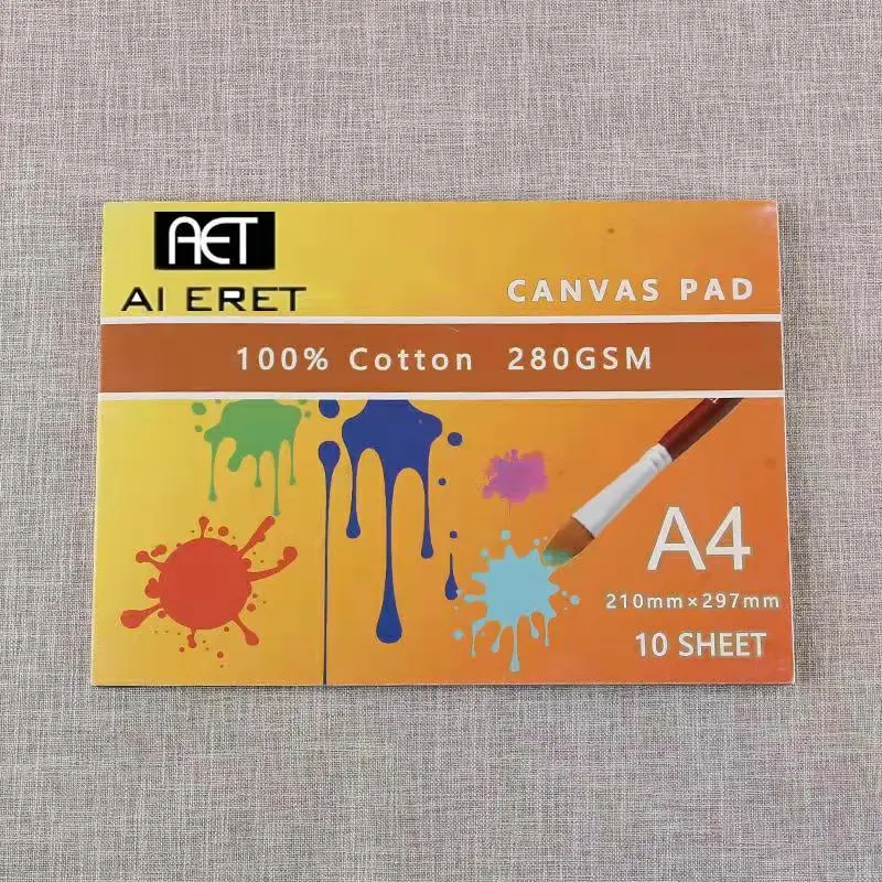China Art Supply Artist A3 A4 A5 Oil Canvas Paper Canvas Pad