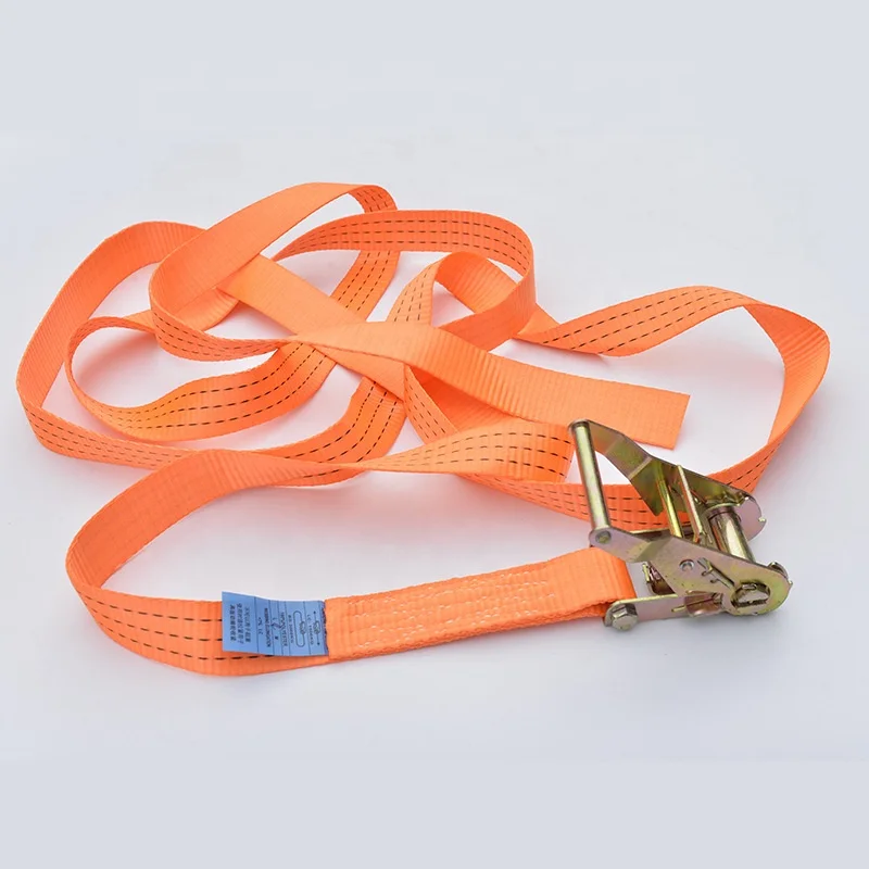 China manufacture new custom durable cargo lashing flexible polyester ratchet straps