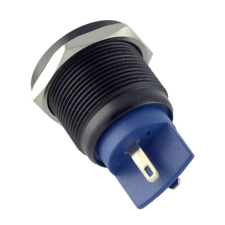 Industry leading brand ONPOW (CE,ROHS) 16mm flat head LED pilot lamp pin terminal black housing indicator