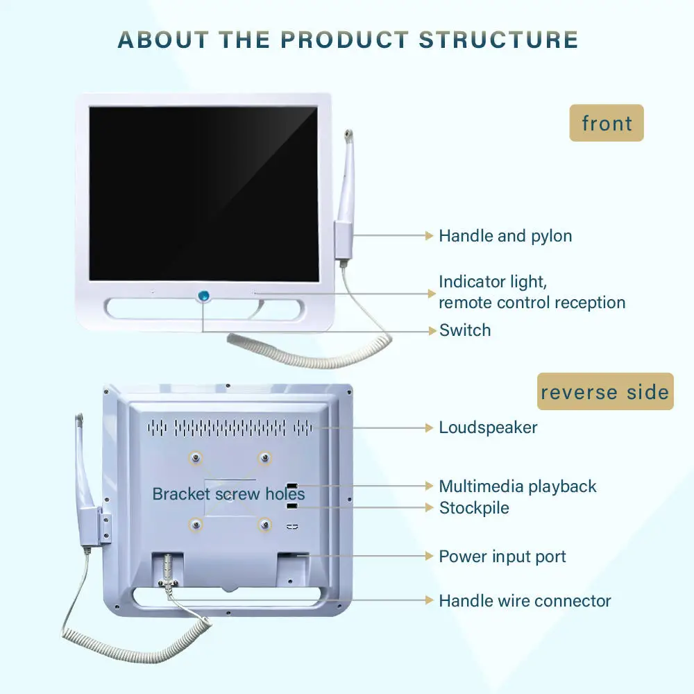 CE Approved WIFI Type Dental Intra Oral Camera 17 Inch Electronic Endoscopes 18 Million Pixels Medical Equipment Oral Tools