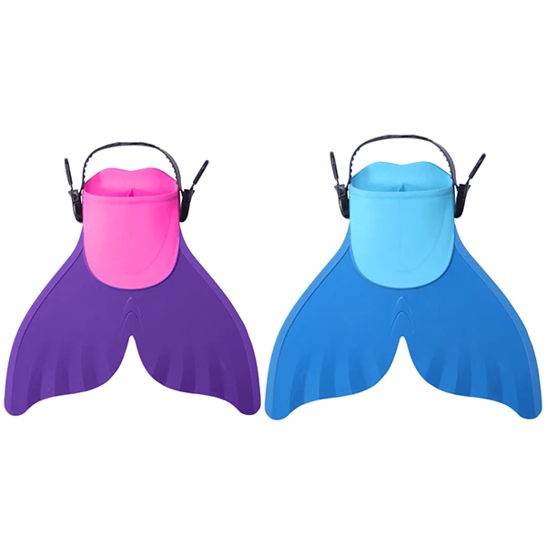 Wave mermaid mono fins Wholesale Rubber surfboard mermaid fins  outdoor swimming comfortable diving monofin  for kids