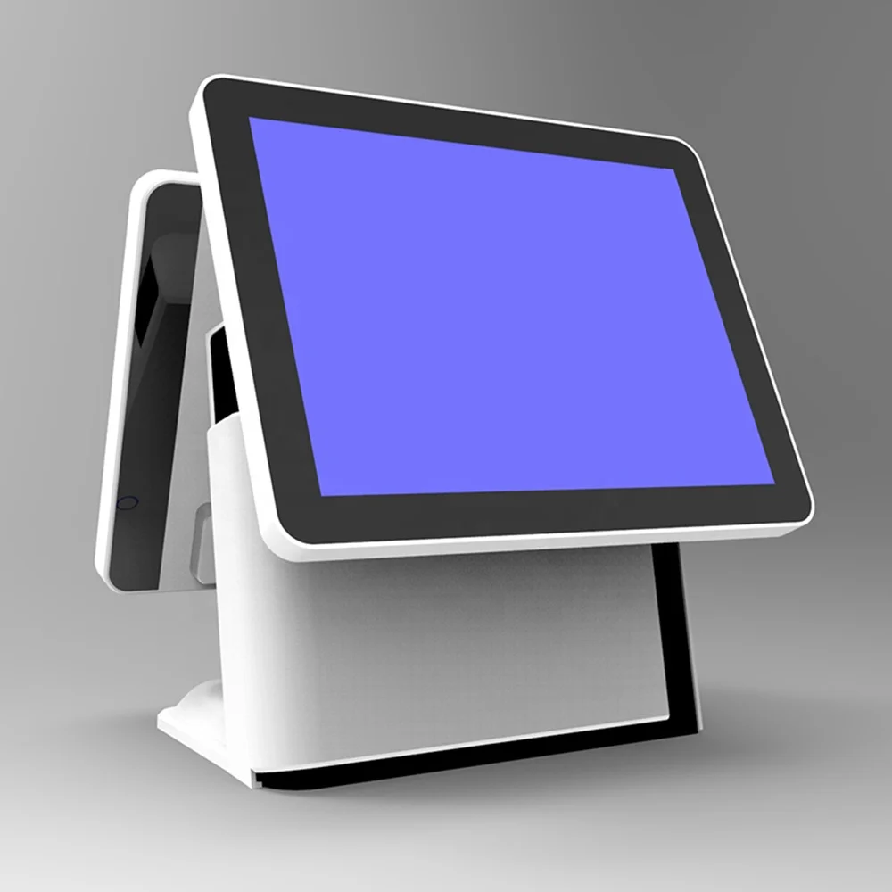 Single Screen Dual Screen Touch Pos System Machine 15.6 15 Inch Android Pos Terminal with windows 10