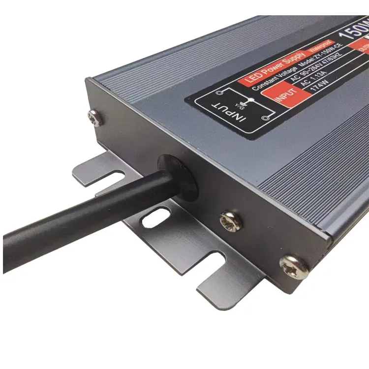 2024 Hot ultra-thin waterproof power supply IP67 200w DC12/24vAC110-220v led power supply