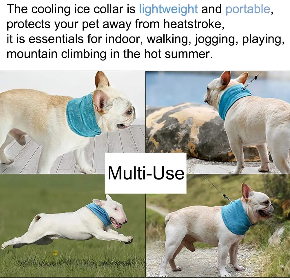 Fanni Wholesale Pet Breathable Dog Cooling Bandanas Ice Collar for Summer