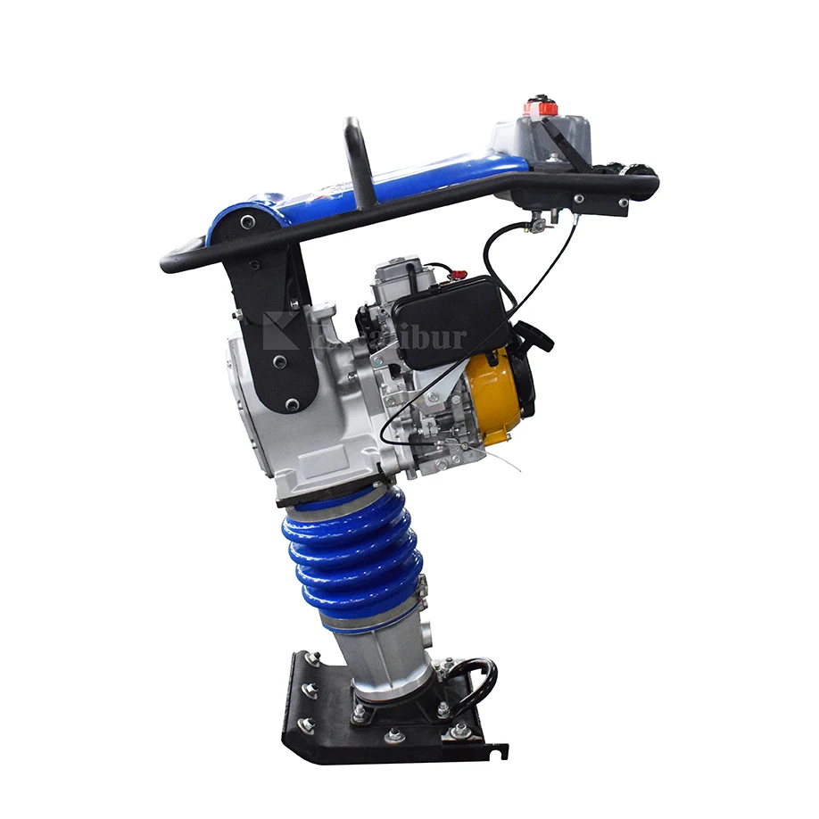 Gasoline 5.5HP Reliable SR75 Manual Start Tamping Rammer Tamper Compactor with Wheels