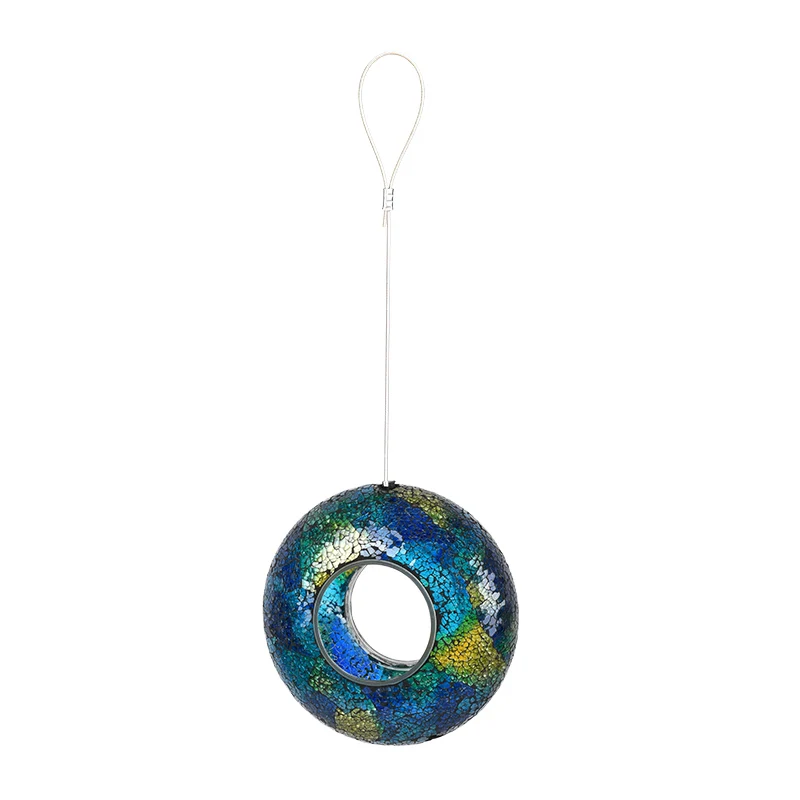 Изготовитель комплектного оборудования, круглая открывающаяся стеклянная мозаика, дизайн, американский европейский рынок, кормушка для птиц