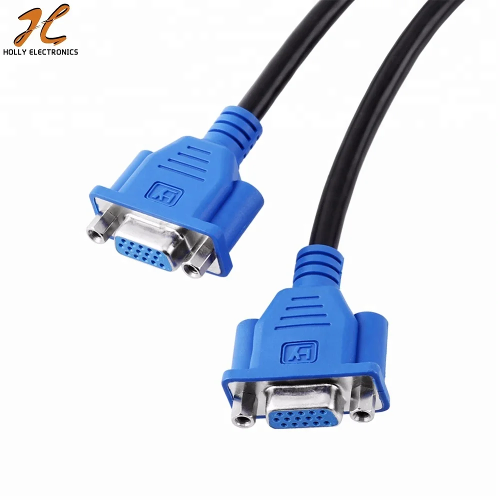 DMS-59 Pin 5 9 мм штекер 2 VGA 15-полый штифт сплиттер адаптер ПВХ кабель провод для струйного принтера HP Dell Монитор ТВ проектор
