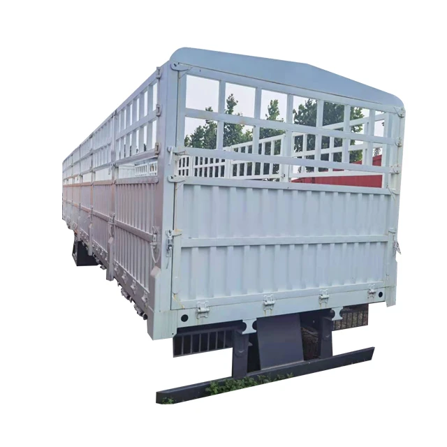 Semi Trailer 3 axles 40 tons 60 tons down side fence cargo trailer for sale