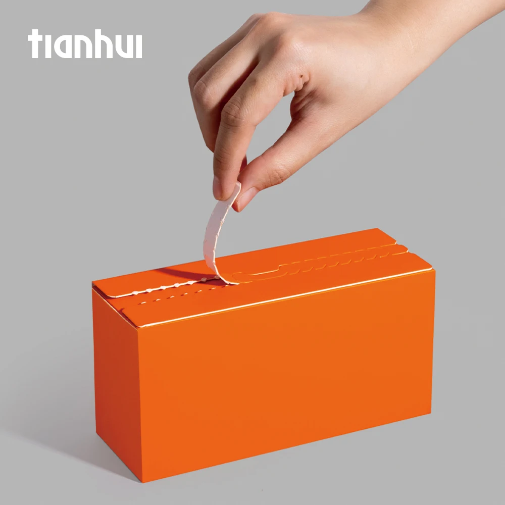 Tianhui Wholesale Paper Gift Boxes Collapsible with Zipper Opening Gifts Packaging Boxes Simple Folding Zipper Box