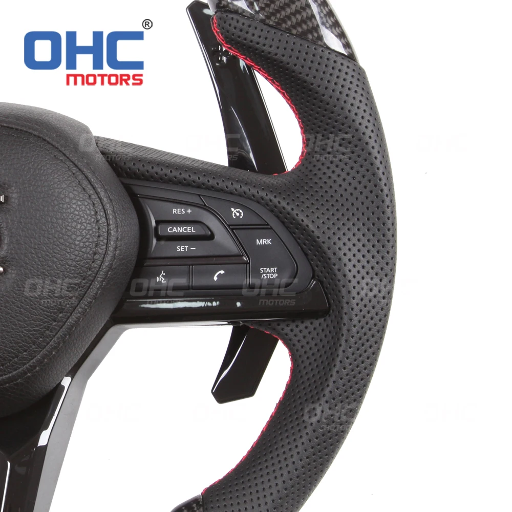 Carbon Fiber Steering Wheel Assembly Upgrade to NEW GTR Compatible With Nissan 2007-2020 GTR R35 Skyline R34