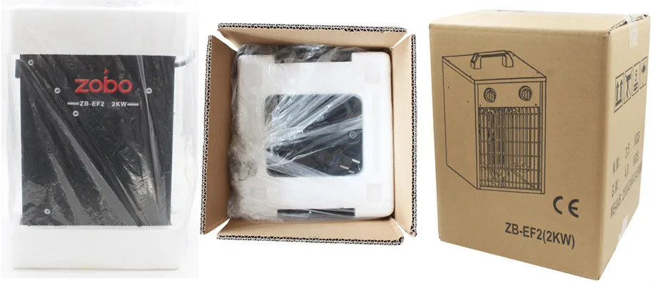 Waterproof Portable Home Installation Garage Electric Workshop Equipment Fan Heater