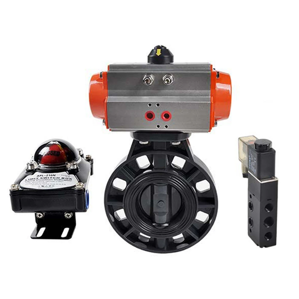 COVNA HK59-D-P Pneumatic Air Control UPVC Butterfly Valve