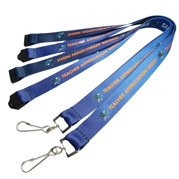 Factory Promotional Custom fashion colorful Eco friendly safety key string Event Passes Sustainable Sublimation lanyard