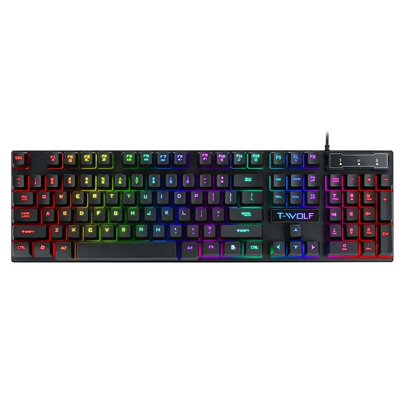 USB backlight pc computer led rgb gaming best wired mechanical keyboard Backlit Illuminate Led RGB Gaming Mechanical Keyboard