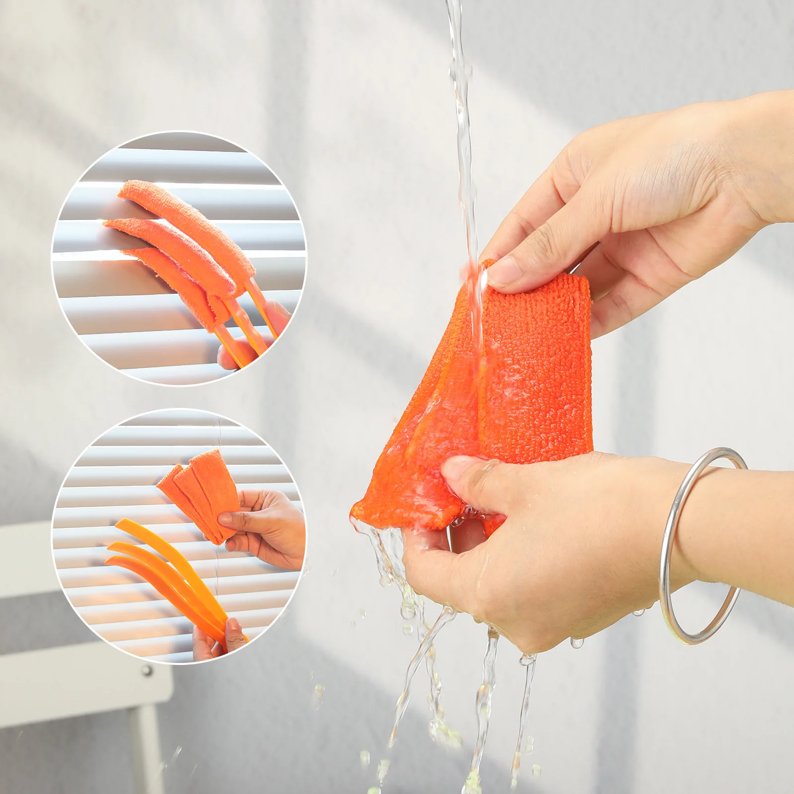 2 in 1 Washable Window Car Vent Air Conditioner Shutter Cleaning Brush Window Blind Dust Cleaner Car Detailing brush