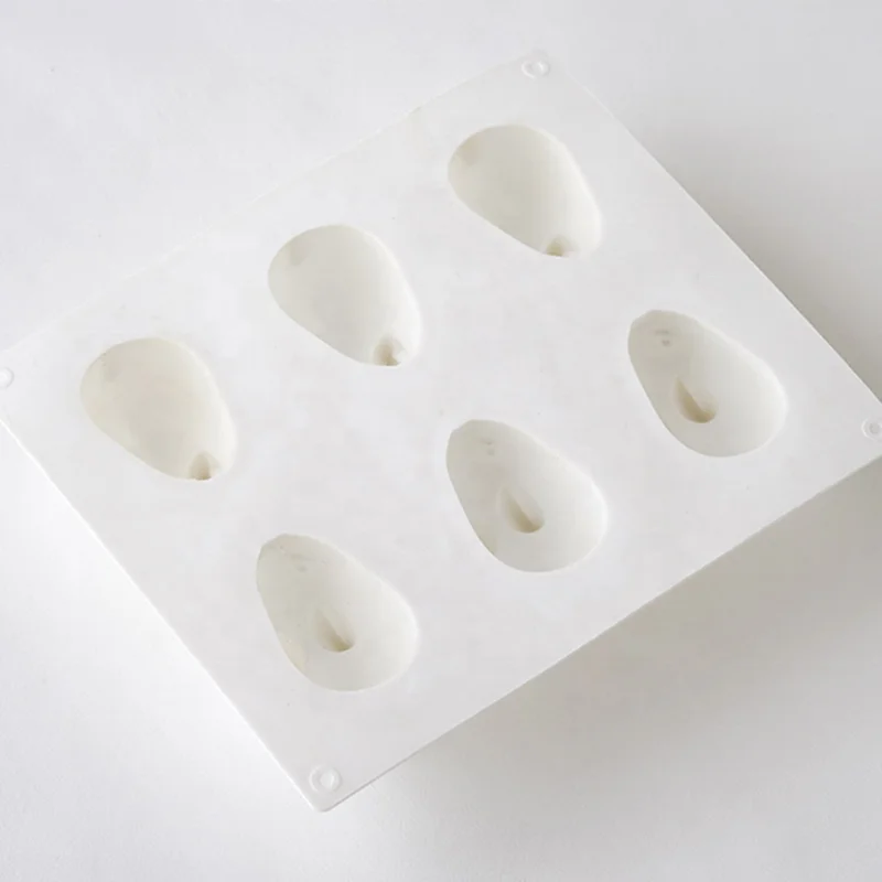 Food Grade Silicone Ice Cream Mold 6 Cavity Rabbit Chocolate Ice Lattice baking silicone molds