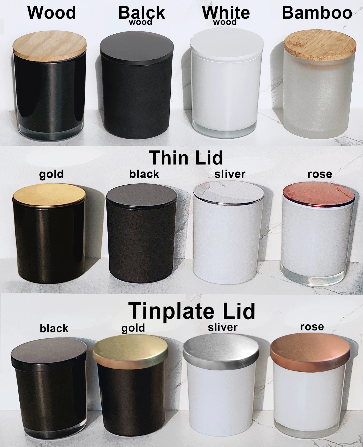 Spot Wholesale Metal Lids,bamboo Lids,,wooden Lid for Luxury Scented Candle Jar