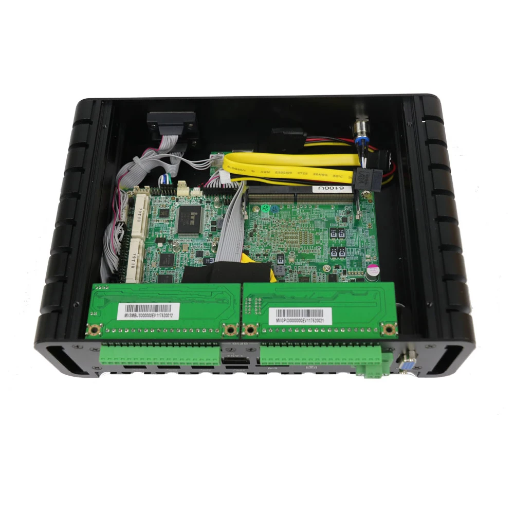 3855U Fanless Compact Industrial PC With 4 POE Multi Lan GPIO 4G SIM WiFi Rugged Mini ITX PC 9V-36V Win10 For Bus